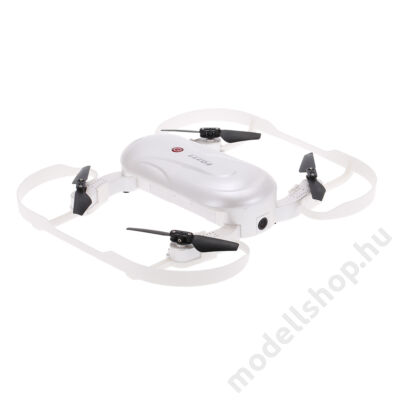 DOBBIN FQ777 szelfi FPV Drón HD kamerával, behajtható karokkal és távirányítóval (fehér)