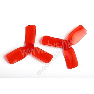 DYS 2x3 3-tollú bullnose légcsavar dupla szett (piros)