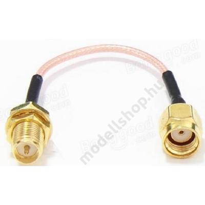 Antenna toldó kábel RP-SMA papa - RP-SMA mama (60mm)
