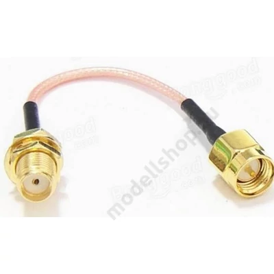 Antenna toldó kábel SMA papa - SMA mama (120mm)