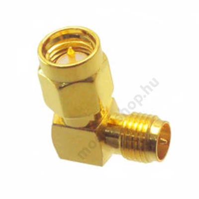 Antenna adapter SMA papa - RP-SMA mama (90fokos) 