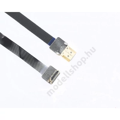 HDMI papa - HDMI papa 90fokos szuperflixibilis összekötő kábel, árnyékolt (50cm)