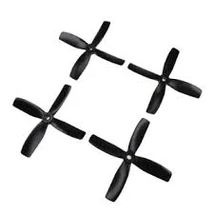 HQProp 4"x4x4B bullnose légcsavar szett (fekete)