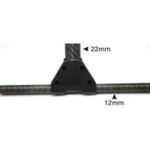 Leszállótalp T-összekötő műanyag (22-12mm)